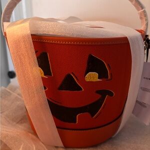 Coach Halloween Pumpkin Bucket Bag